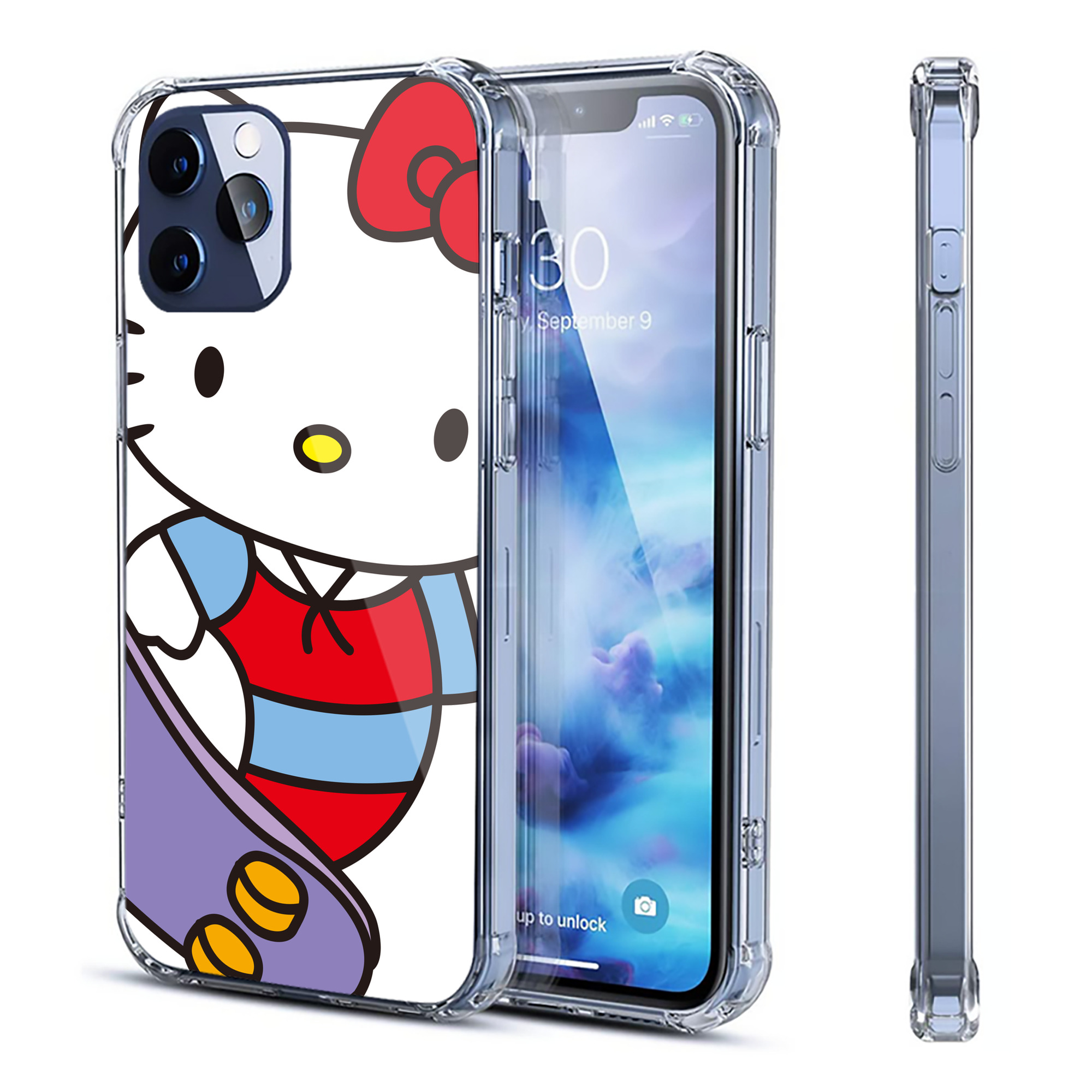 （画像用） Hello Kitty ハローキティ 【iPhone 12シリーズ対応】透明スマホケース（クリアソフトケース）
